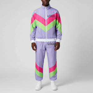 Survêtements coupe-vent en nylon de haute qualité, design personnalisé, couleur contrastée, survêtement de sport pour hommes, survêtements coupe-vent - Product Image 4