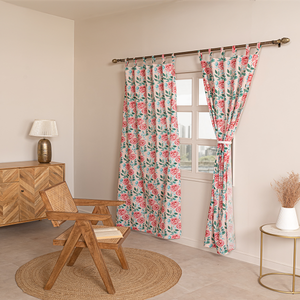Cortina de Cuerda Tejida 100% Algodón Rosa con 100% Opacidad para Uso en Hogar, Hotel y Cafetería - Product Image 4