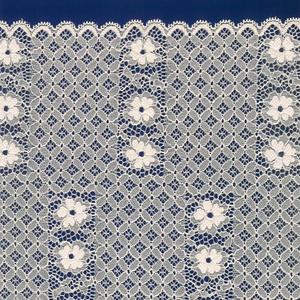 Tissu en dentelle extensible florale légère, largeur 20 cm, nylon élasthanne, bord festonné, dentelle douce pour lingerie, robe, tissu de mariée - Product Image 6