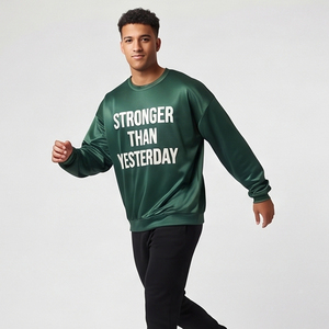 Sudadera Oversize para Hombre con Estampado Puff, Sudadera con Hombros Caídos y Estampado Puff para Hombre - Product Image 3