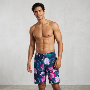 Men's Floral Print Quick Dry <b>Board</b> Shorts With Drawstring Casual <b>Swim</b> Trunks - Product Image 5