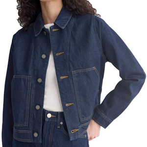 Women 2026 Spring/Autumn New Fashion Solid Breathable Short Denim Jacket Casual Vintage Long Sleeve Outerwear Chic - Product Image 3