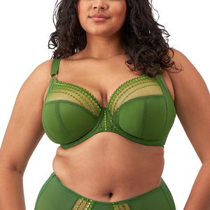 Women's Green Mesh <b>Strapless</b> Yoga Sports Bra Sublimation Printed Crystal Decoration Removable Pads Medium Support Breathable - Product Image 3