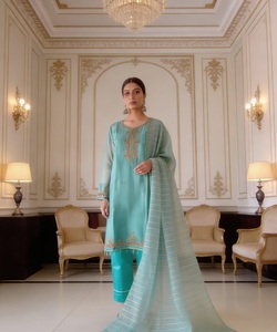 ชุดเดรสปาร์ตี้สีน้ำตาล 3 ชิ้น แบบคามีซ ชัลวาร์ ผ้าลอน ขายดีมาก ชุดสูทผู้หญิงสไตล์ปากีสถาน อินเดีย สำหรับฤดูร้อนและฤดูหนาว - Product Image 3