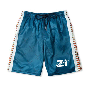 Shorts de sport en polyester pour hommes, taille élastique, coupe ample, longueur genou, couleur unie, pour l'été - Product Image 2