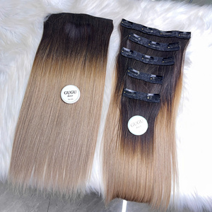 Extensiones de Cabello Remy Vietnamita Natural Doble Trama 12A, 8 Piezas, 17 Accesorios de Cabello con Clip, Estilo Ondulado Teñido - Product Image 3