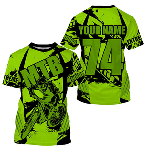 Venta al por mayor directa de fábrica: Camisetas de ciclismo de montaña con estampado por transferencia térmica, ajuste atlético, tela de malla transpirable de secado rápido. - Product Image 2