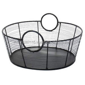 Panier à fruits en fer forgé de grande capacité avec polissage de qualité supérieure et détails à la main, parfait pour servir les fruits lors des rassemblements - Product Image 6