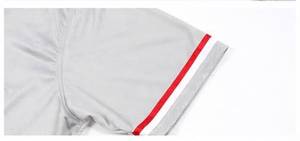 Camiseta de Béisbol Blanca con Costuras Grises y Rojas, Corte Regular, Manga Corta para Hombre, Logotipo Serigrafiado, Cierre con Botones Delanteros, para Todas las Temporadas - Product Image 5