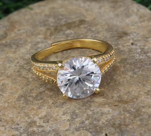925 Sterling <b>Silver</b> Bezel Setting CZ Brilliant Cut Handmade Classic <b>Boho</b> Dainty Solitaire <b>Ring</b> Certified Jaipur Wedding Party - Product Image 5