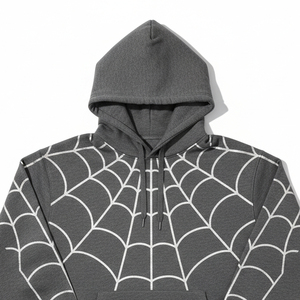 Sudadera con Capucha Gráfica Y2K al por Mayor para Hombre, Chándal con Estampado de Espuma de Telaraña, Sudadera de Forro Polar Unisex, Proveedor de Sudaderas Streetwear - Product Image 4