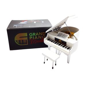 Miniature de grand piano en bois blanc, fait main, cadeau musical, cadeau exquis - Product Image 4