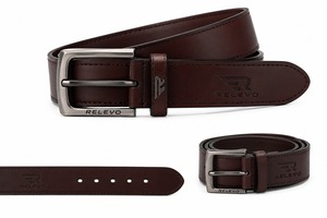 Cinturón Casual de Cuero de Búfalo Premium para Hombre, Venta al Por Mayor de Fábrica, Hebilla de Aleación de Alta Calidad, Certificado BSCI, 3.5cm - Product Image 4