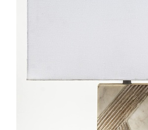 Lampe d'appoint moderne en marbre avec un design à motifs architecturaux et une performance d'éclairage d'ambiance élégante - Product Image 3