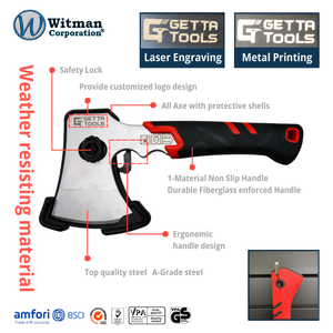 Hache de camping professionnelle en acier inoxydable, résistante à la corrosion, outil de débroussaillage extérieur, hache de survie Bushcraft complète - Product Image 3