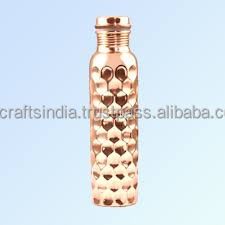 La botella de agua de cobre a prueba de fugas más buscada con tapa para entusiastas del yoga usuarios conscientes de la salud disponibles a precio de exportación - Product Image 3