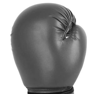 นวมชกมวยหนัง PU สีดำพร้อมสายรัดข้อมือแบบผูกเชือกสำหรับผู้ใหญ่ - Product Image 3
