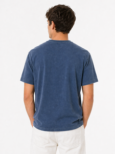 Camiseta Azul Premium para Hombre, Cuello Redondo, Estilo Casual, Tela de Algodón Suave, Cómoda para Uso Diario, Corte Clásico, Duradera - Product Image 3