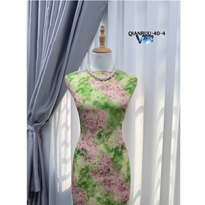 Vêtements de mode 100 % polyester (tissu jacquard) pour femmes, tissu jacquard avec motif floral camélia - Product Image 5