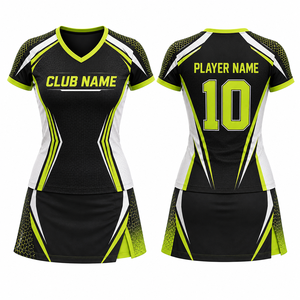 Conjunto de Tenis Personalizado con Sublimación, Transpirable, de Poliéster, con Patrón Geométrico Blanco, Verde Azulado y Marino, de Secado Rápido, Unisex, Manga Corta - Product Image 1