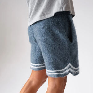 Shorts en mohair légers, tissu tricoté respirant, mode décontractée d'été - Product Image 3