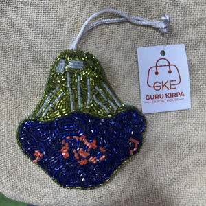 Colgante de Bolso de Alta Calidad Hecho a Mano, Estilo Bohemio Cristiano, con Perlas de Imitación y Cuentas de Vidrio Lampwork en Forma de Paz, con Cuentas de Semillas, para Niños - Product Image 1