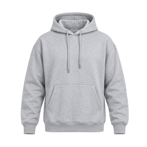 Sudadera con Capucha Lisa para Hombre, Color Sólido, Hombros Caídos, con Cordón Ajustable en la Capucha y Bolsillo Canguro - Product Image 6