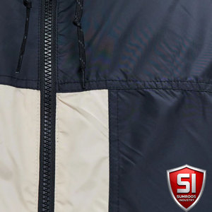 SUMROOS INDUSTRY <b>Men's</b> Hooded Windbreaker <b>Jacket</b> Color Blocking Polyester Zipper Closure Casual Spring Outerwear - Product Image 4