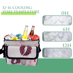 Large Size Portable Mesh Pocket Can Box Quick Sale Thermal Leak-Proof Hiking Lunch Cooler Bag Made of 600D Material - Product Image 4