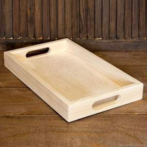 Bandeja de Servir de Madera Decorativa Personalizada con Grabado Láser - Bandejas de Bambú Grabadas, Bandejas de Madera Grabadas con Asa - Product Image 1