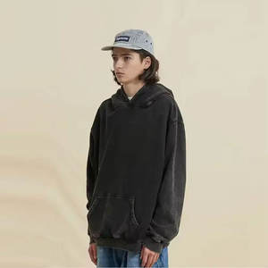 Servicio OEM al por mayor: Sudaderas con capucha para hombre con lavado ácido, bordado, impresión digital, logotipo de color personalizado, fabricadas con tejido polar ecológico. - Product Image 2