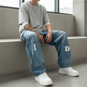 Men's Jeans <b>Pants</b> Custom Brand Style Wholesale High Quality Vintage Men's Straight Jeans <b>Pant</b> Men Stylish Denim Jeans <b>Pants</b> - Product Image 4