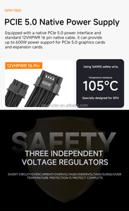 Fuente de alimentación modular completa Jungle Leopard GPW1300 Gold Card Series 8oplus - Product Image 3