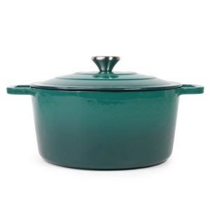 Raylon RTS Non Toxique 5L 25cm Vert Pots <span class=keywords><strong>en</strong></span> <span class=keywords><strong>fonte</strong></span> <span class=keywords><strong>vintage</strong></span> Pots <span class=keywords><strong>en</strong></span> <span class=keywords><strong>fonte</strong></span> émaillée couverts Poêle à frire ronde - Product Image 1