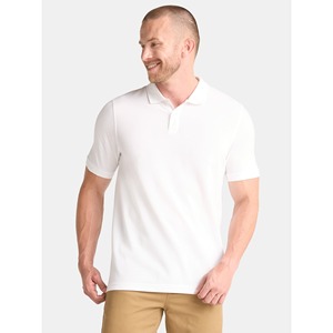 Polo en piqué de coton blanc pour homme, manches courtes, coupe classique, couleur unie, vêtements décontractés pour homme - Product Image 1
