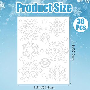 288 Pezzi di Fiocchi di Neve in Carta Bianca per Decorazioni Invernali, Ritagli di Cartoncino per Bacheche e Lavori di Carta - Product Image 1