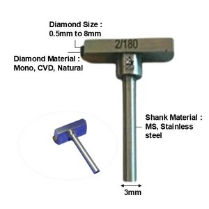 1mm 180 tête de marteau bijoux outils diamantés utilisés pour la fabrication de bijoux en or et en argent outils à main Eaglion pour bagues et bracelets chai - Product Image 2