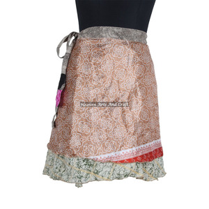 2026 High Fashion Elegant <b>Mini</b> Skirts Beach Wear <b>Mini</b> Skirt Gypsy Hippie Boho Indian Retro Paisley Silk Casual Wrap Short - Product Image 1
