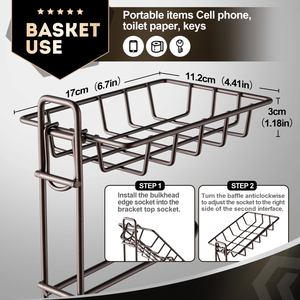 Portarotolo da bagno marrone con comodo ripiano per mega rotoli e telefono - Product Image 6