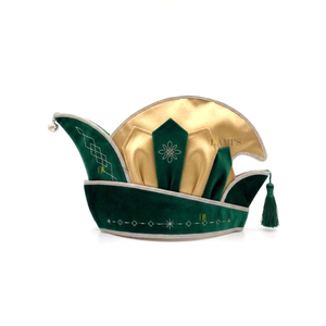 Casquette de prince de carnaval en satin traditionnel de qualité supérieure avec broderie unisexe pour toutes les saisons - Product Image 3