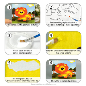 Kéo Dài Trẻ Em Tự Làm Pre-In <span class=keywords><strong>Canvas</strong></span> Tranh Kit 24*30Cm Acrylic Acid-Miễn Phí Cotton Vải In Nghệ Thuật Tranh - Product Image 4