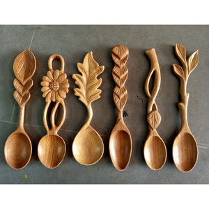 Cuchara de Madera Doussie Hecha a Mano y Sostenible de Ho Chi Minh City, Tallado Artístico, Estilo Americano, Duradera, Ecológica, Regalo Empresarial - Product Image 3