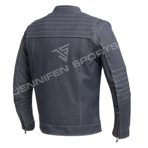 Men's 100% Cotton Denim Jeans Fabric Motorcycle <b>Biker</b> <b>Jacket</b> With Armoured CE Protected Racing Denim Motorbike <b>Jacket</b> For Men - Product Image 5