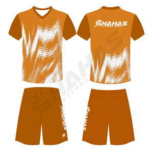 Ensemble de maillots de football personnalisés OEM à col en V, manches courtes, séchage rapide, en polyester, uniformes de football à imprimé dégradé, coupe athlétique, kits de football - Product Image 1
