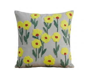 Fundas de Cojín Bordadas de Algodón Estilo Bohemio, Fundas de Cojín Florales Suaves para Decoración del Hogar y Hoteles, Compre Directamente del Proveedor - Product Image 1