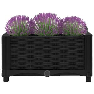 Inserts décoratifs moyens en polypropylène noir pour pots de fleurs et jardinières, design de jardinière surélevée - Product Image 3