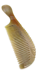 Peigne en corne de buffle naturelle de qualité supérieure, à dents fines, écologique, fait main FAIZA CRAFT pour usage en salon, soin professionnel des cheveux - Product Image 6