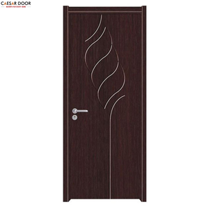 Portes intérieures modernes en MDF et placage de bois PVC, résistantes aux fissures, aux termites et à l'eau, pour chambre, école, appartement, bureau - Product Image 1