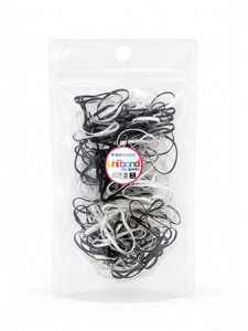 Élastiques à cheveux ronds en TPU Uniband, noirs, élastiques, de haute qualité, écologiques, unisexes, fabriqués en Corée, pour un usage quotidien, emballage en sachet OPP. - Product Image 1