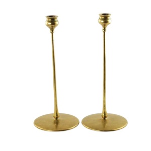 Support de bougie conique vintage en laiton fait main ILAHI, gravure en relief, 1 couleur, haute qualité, résistant à la chaleur, pour la maison, Noël - Product Image 1